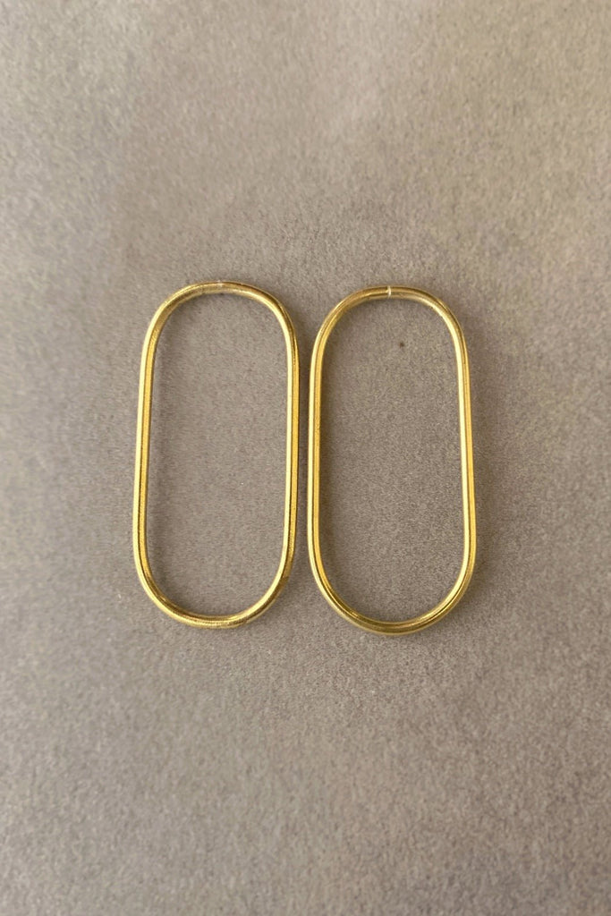 Adas Earrings - Mahnal - Earrings - Contemporary brass heirloom jewelry