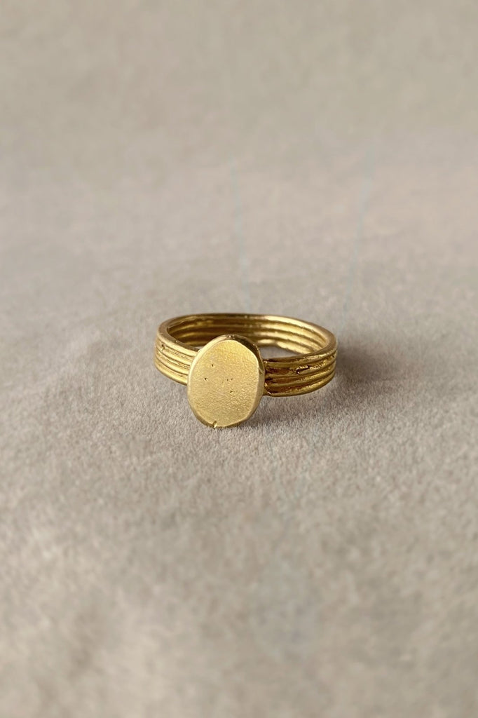 Hasaa Ring - Mahnal - Rings - Contemporary brass heirloom jewelry