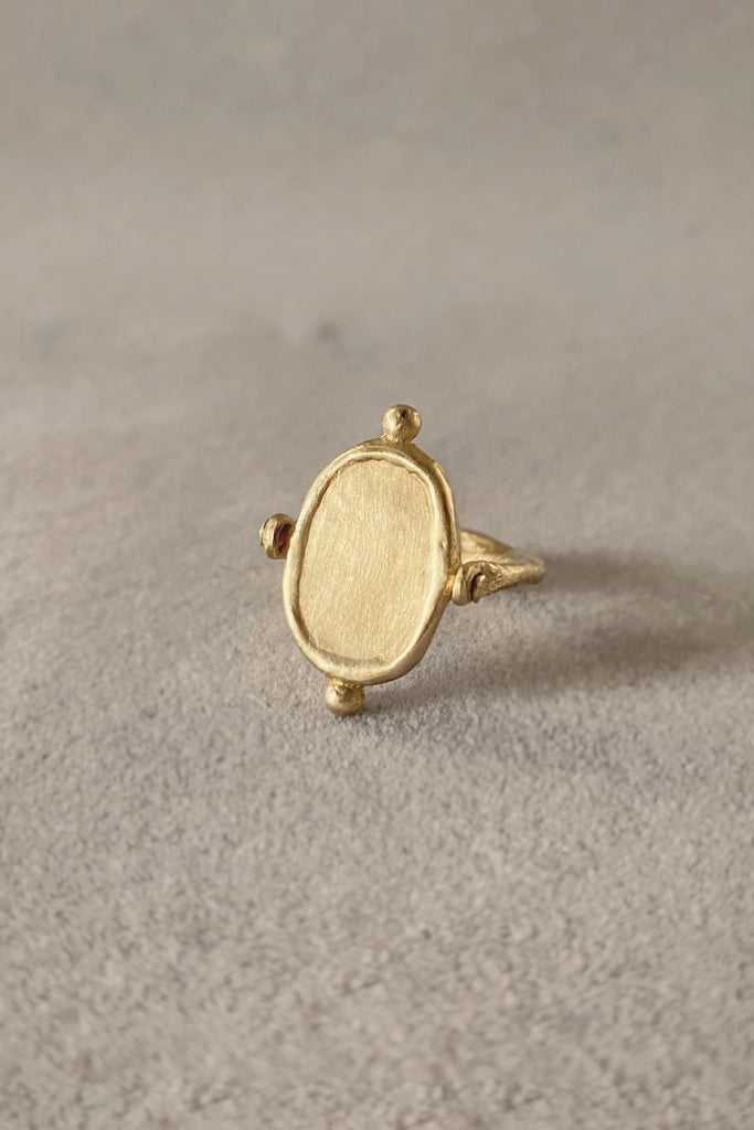 Maraya Ring - Mahnal - Rings - Contemporary brass heirloom jewelry