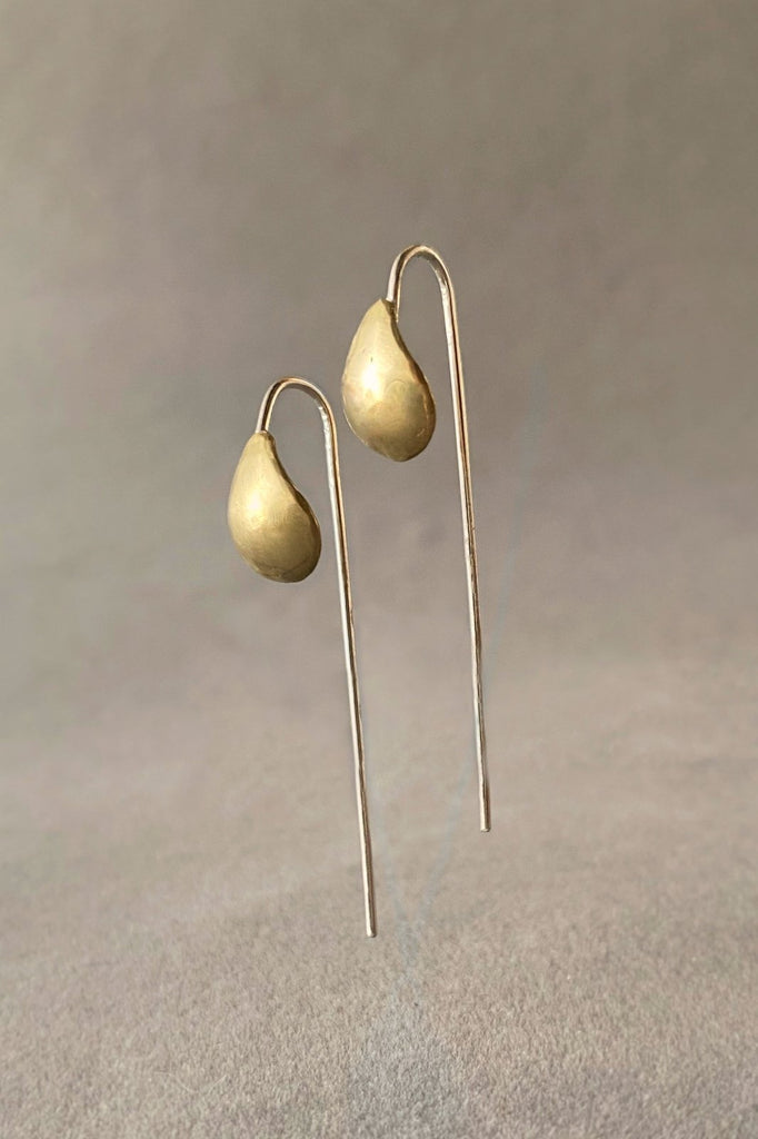 Pod Threaders - Mahnal - Earrings - Contemporary brass heirloom jewelry