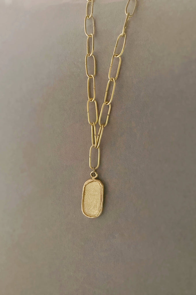 Talisman Necklace - Mahnal - necklace - Contemporary brass heirloom jewelry