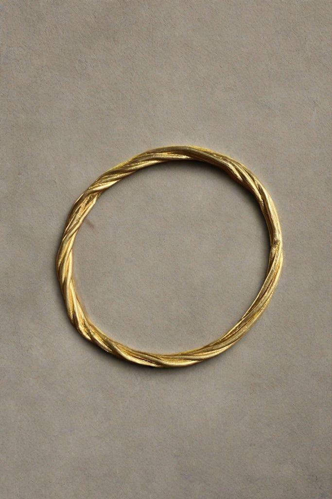 Vine Bangle - Mahnal - Bracelets - Contemporary brass heirloom jewelry