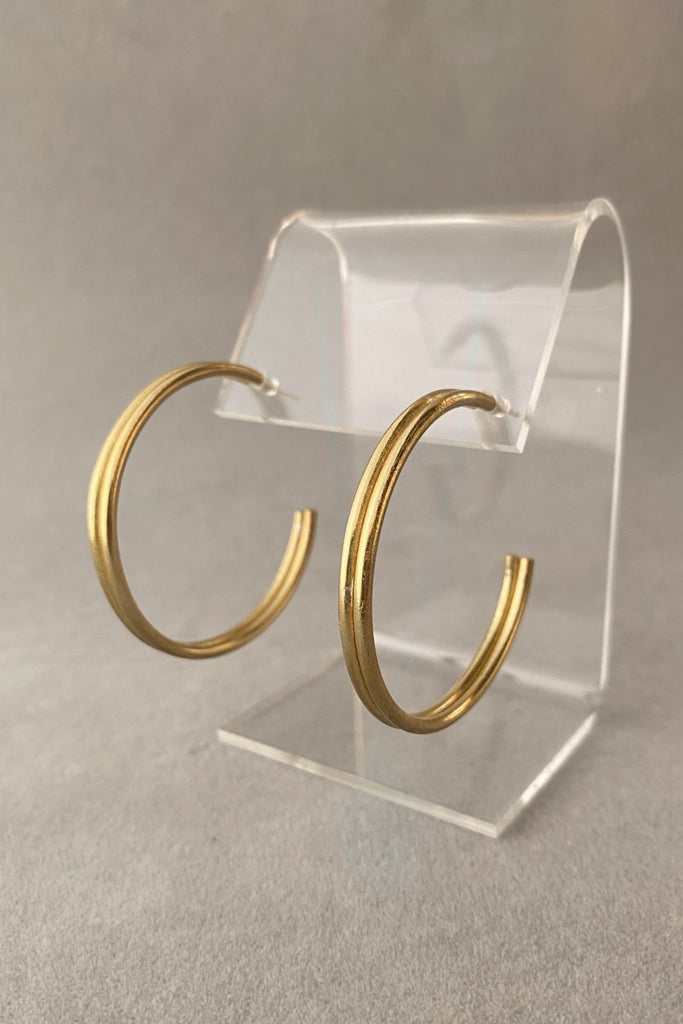 Wahada Major Earrings - Mahnal - Earrings - Contemporary brass heirloom jewelry