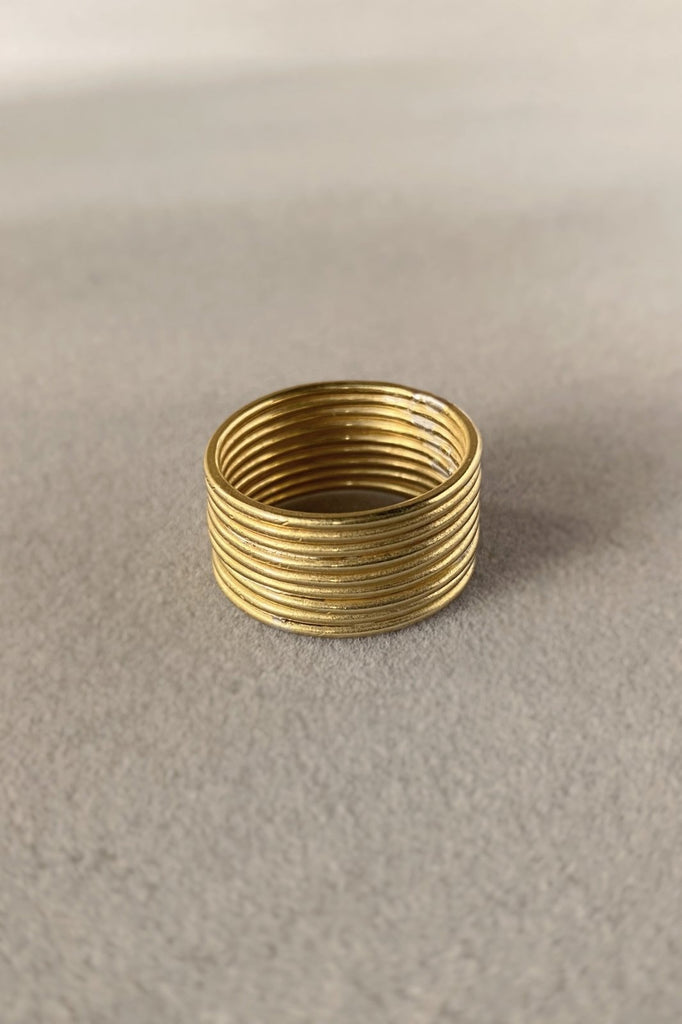 Yvonne Ring - Mahnal - Rings - Contemporary brass heirloom jewelry