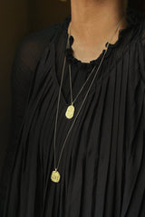 Allah Coin Necklace - Mahnal - necklace - Contemporary brass heirloom jewelry