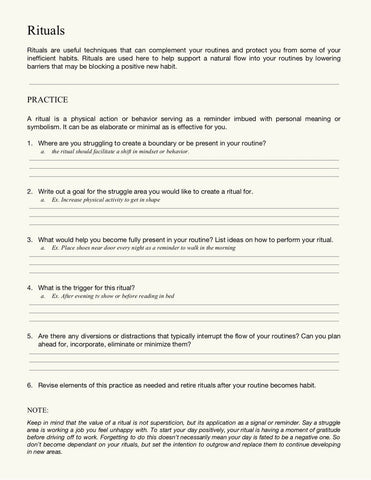 Ritual Worksheet