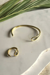 Samaka Ring - Mahnal - Rings - Contemporary brass heirloom jewelry